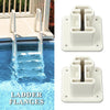 G-PLUS Ladder Flanges Fit Heavy Duty Resin in-Pool Above Ground Swimming Pool Ladder White