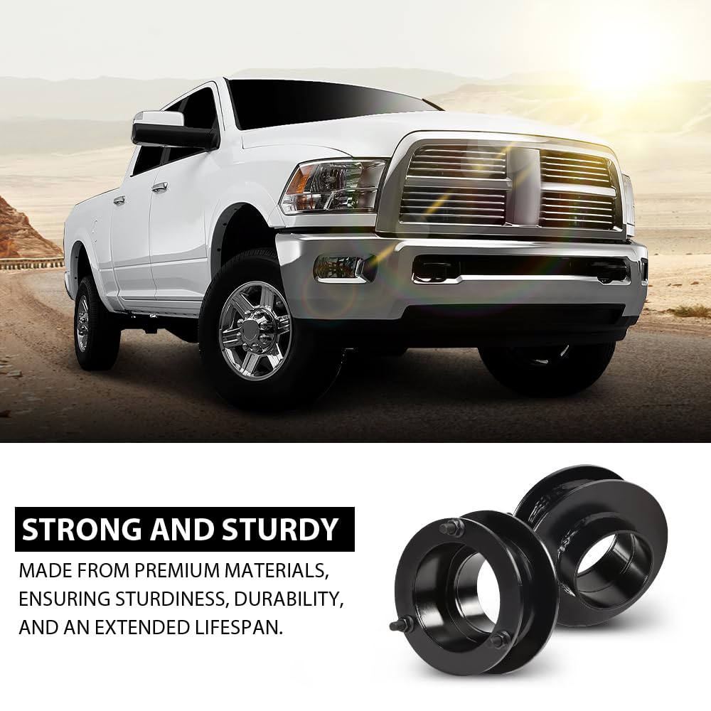 G-PLUS 2.5" Lift Front Steel Leveling Kit Compatible with Dodge Ram 1500 1994-2001,Fit Dodge Ram 2500 1994-2013, Fit Dodge Ram 3500 1994-2012 (4WD Only)