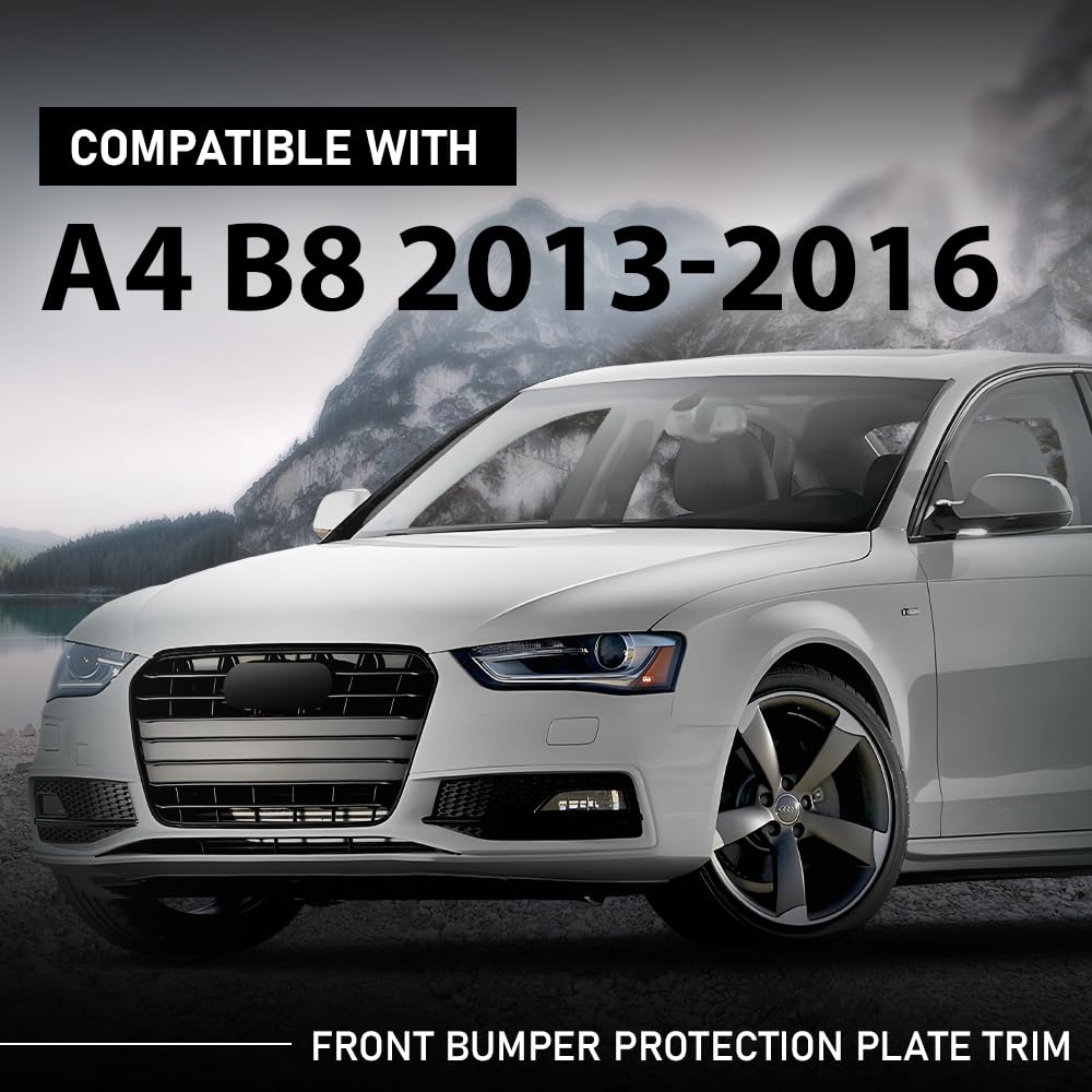 G-PLUS Front Bumper Protection Plate, Compatible with Audi A4L/A4/Avant/Quattro/qu. 2009-2017, 8K0807611B, 8K0 807 611B, 8K0 807 611 B Bumper Splash Shield Cover Skid Plate