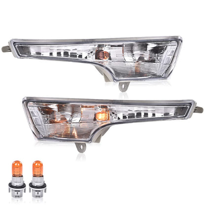 G-PLUS Turn Signal Lights Compatible with Nissan Altima 2013 2014 2015 2016 Driver and Passenger Side Marker Lights With bulb 261303TA0A 261353TA0A NI2531118 NI2530118