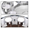 G-PLUS Axle Wheel Covers Removable Hub Caps 2 Front & 4 Rear w/ 33mm Thread-On Lug Nut Covers for Semi Trucks 20" & 22.5" & 24.5" (Chrome ABS Plastic)