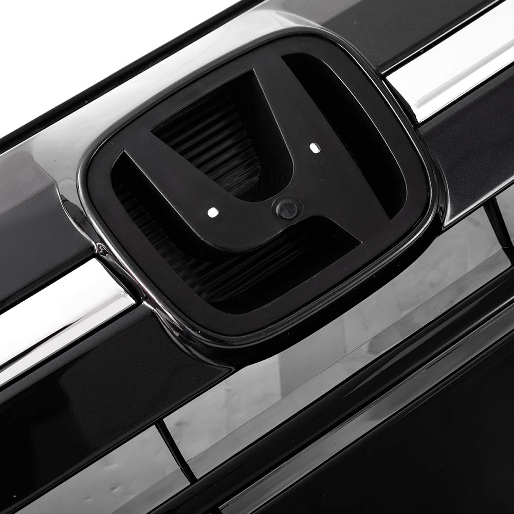 Front Bumper Upper Grilles Grill Compatible for Honda HRV HR-V 2016-2018 Chrome Black Factory Style