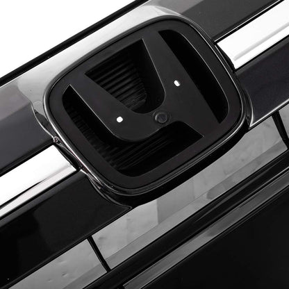 Front Bumper Upper Grilles Grill Compatible for Honda HRV HR-V 2016-2018 Chrome Black Factory Style