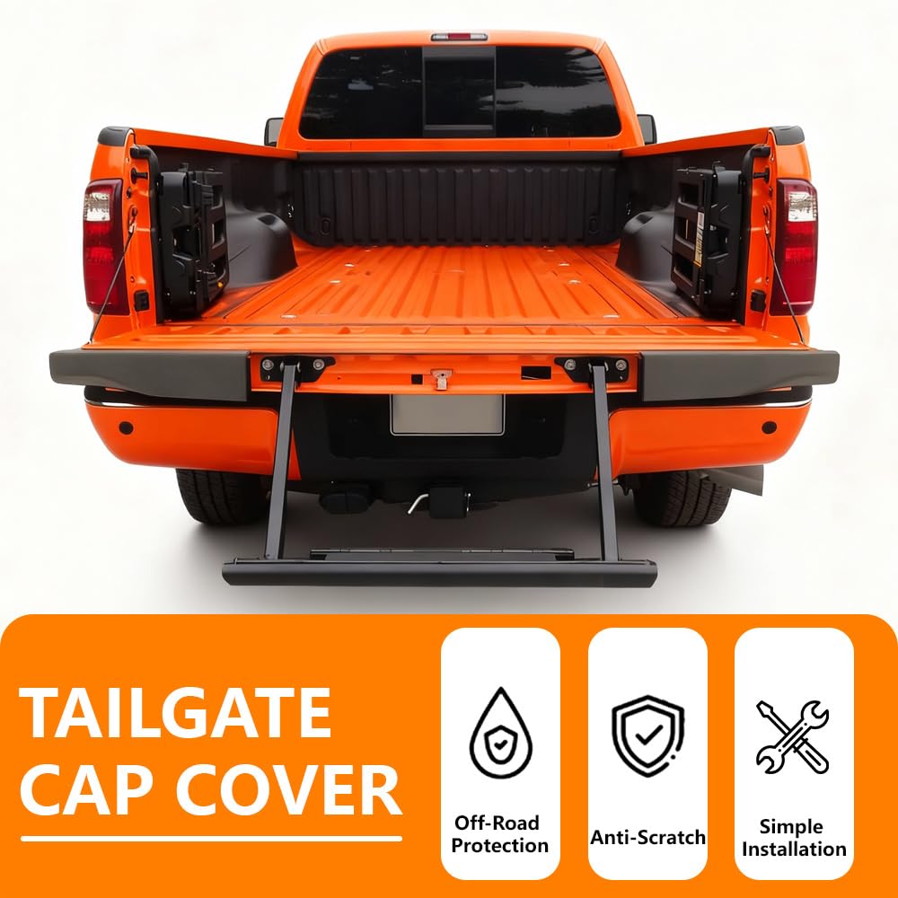 G-PLUS Flex Step Tailgate Molding Trim Cap Compatible with 2010-2016 Ford F250 F350 F450 F550 Super Duty 8C3Z9941018AA & 8C3Z9941019AA (Tan)