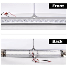 G-PLUS Headlight Visors 2PCS Chrome Clear Lens Amber LED Strips Product Image