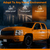 G-PLUS LED DRL Headlights, Fit 2007-2014 Chevy Silverado 2500 3500 & HD Models/Fit 2007-2013 Chevy Silverado 1500 Bumper Headlamps, Clear Lens Chrome Housing Amber Reflector,faros delanteros