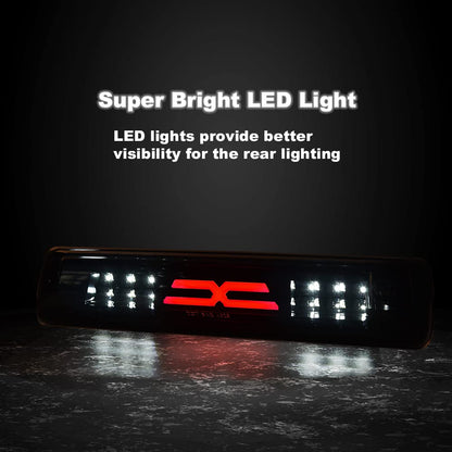 G-PLUS LED 3rd Third Brake Light Compatible with Chevy Colorado/GMC Canyon 2015 2016 2017 2018, High Mount Stop Cargo Lamp, Smoky Lens Black Housing, GM25971002 52019397