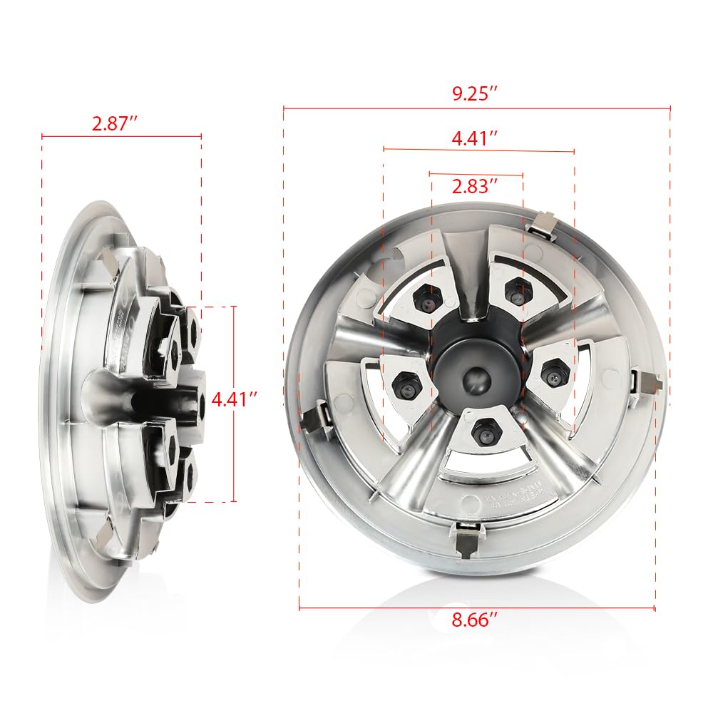 G-PLUS Golf Cart Wheel Covers Hub Caps 8" Chrome Compatible with EZGO, Club Car & Yamaha