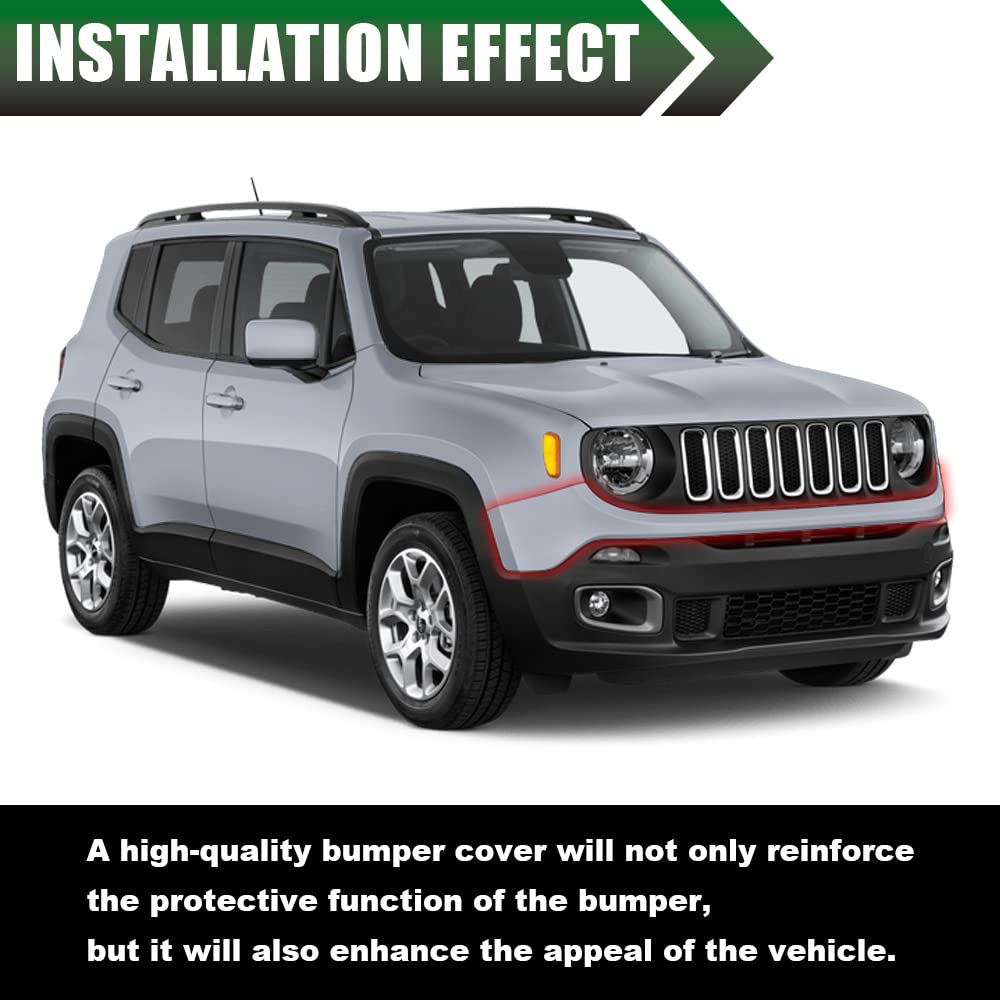 G-PLUS Front Upper Bumper Cover Fascia Compatible With Renegade 2015-2018#CH1014122 5UX70TZZAA