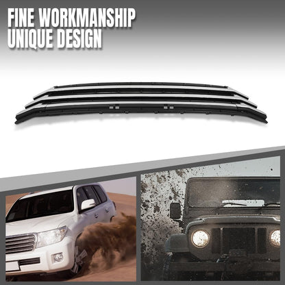 G-PLUS Front Bumper Grille Compatible with Toyota Highlander 2017 2018 2019,Fit Models Without Around View Monitor 531020E070, TO1036173 Primed Black