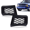 G-PLUS Front Bumper Caliper Air Duct Compatible with Chevy Silverado 1500 2003 2004 2005 2006 2007 SS-Style Left & Right Pair (Black) 89025754 89025753