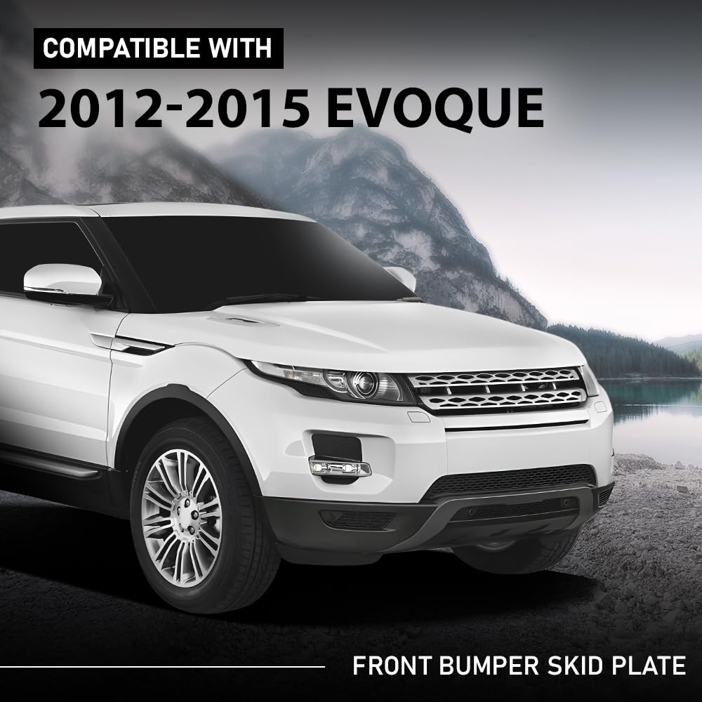 G-PLUS Front Bumper Tow Hook Cover Skid Plate Compatible with Range Rover Evoque 2012-2015