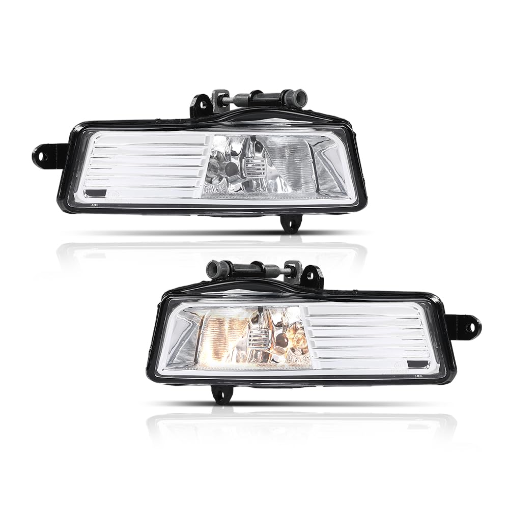 G-PLUS Pair Front Bumper Driving Fog Light Lamps Compatible with Audi A6 C6 2009-2011 Fit Audi A6 S6 Quattro 2009-2011 4F0941699A, 4F0941700A Black