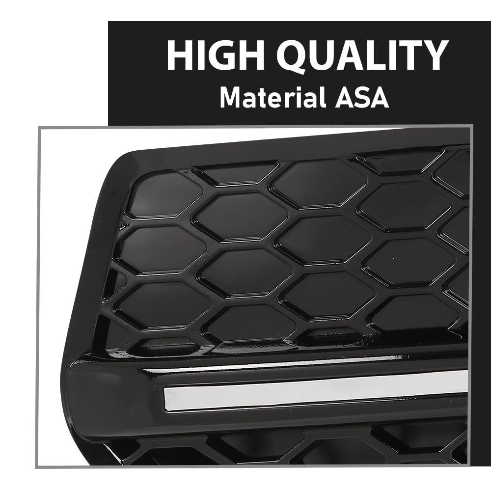 G-PLUS Pair Front Fog Light Cover Bezel, Compatible with Audi Q5 2009-2012, LH Driver & RH Passenger 2PCS, Gloss Black, 8R0807682A01C, 8R0807681A01C