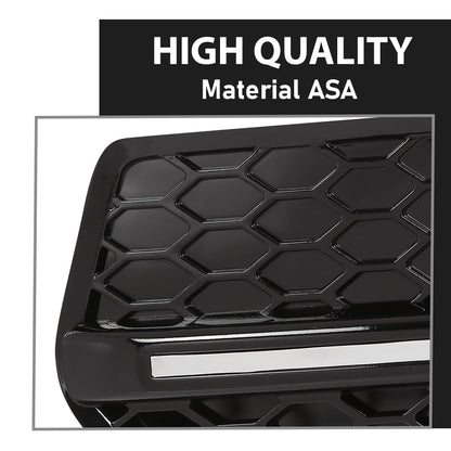 G-PLUS Pair Front Fog Light Cover Bezel, Compatible with Audi Q5 2009-2012, LH Driver & RH Passenger 2PCS, Gloss Black, 8R0807682A01C, 8R0807681A01C