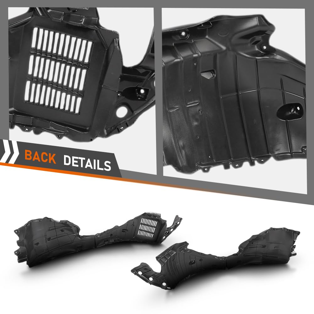 G-PLUS Front Fender Liners Set Compatible with Nissan Pathfinder/ QX60 2015-2019 NI1248161, NI1249161, 638419NB0A, 638409NB0A Direct OE Replacement 2 PCS Black