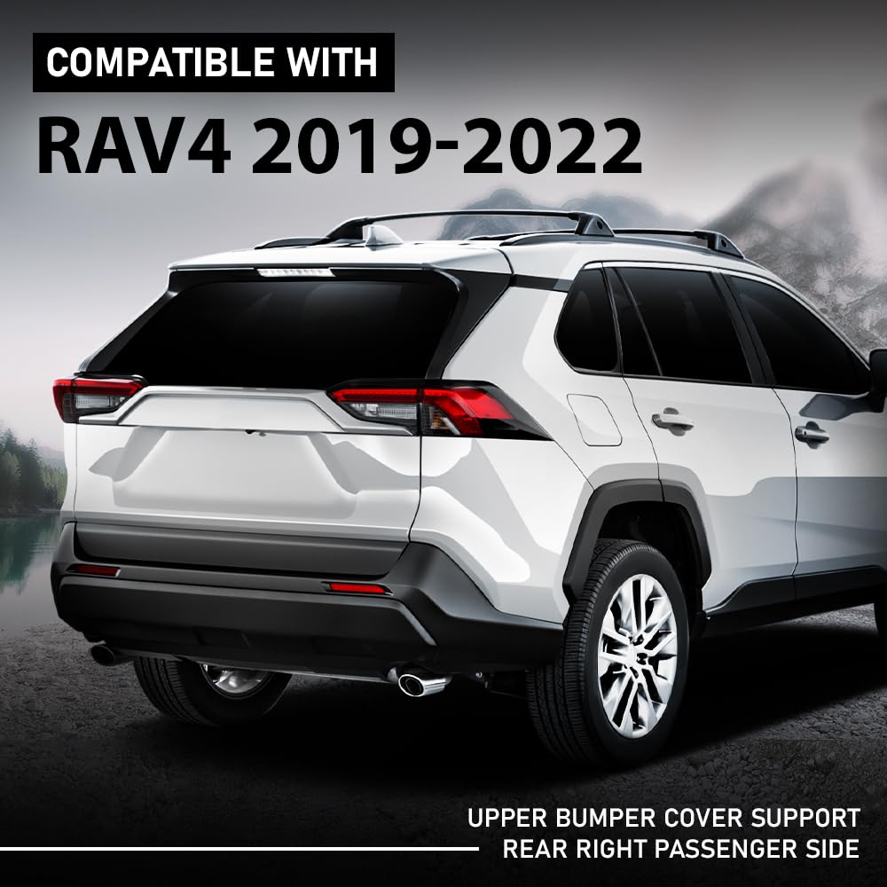 G-PLUS Rear Right Passenger Side Upper Bumper Cover Support Compatible with Toyota RAV4 2019-2022 TO1143129