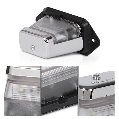 G-PLUS LED License Plate Light Compatible with Boat Trailer UTV ATV Universal 12V DC Surface Mount Chrome