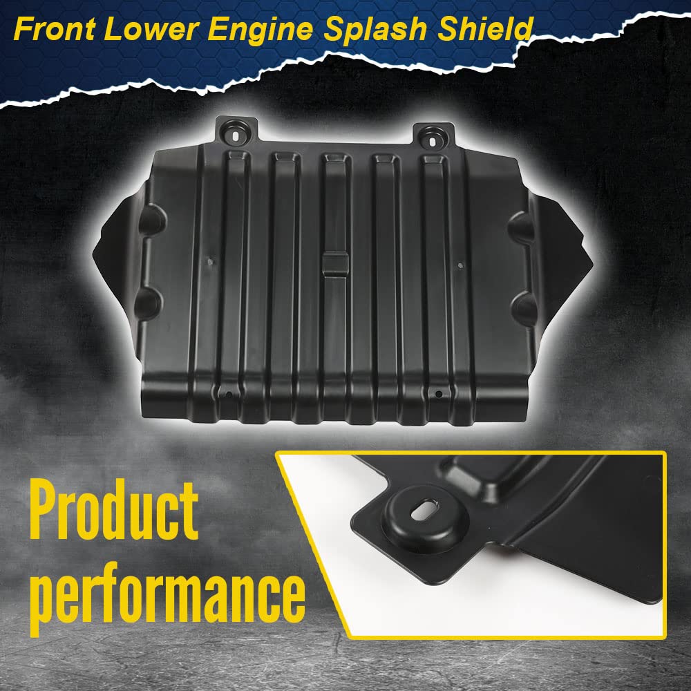 G-PLUS Front Engine Splash Shield Compatible with 2007-2013 Chevy Silverado 1500,Front Center Undercar Shield Replacement