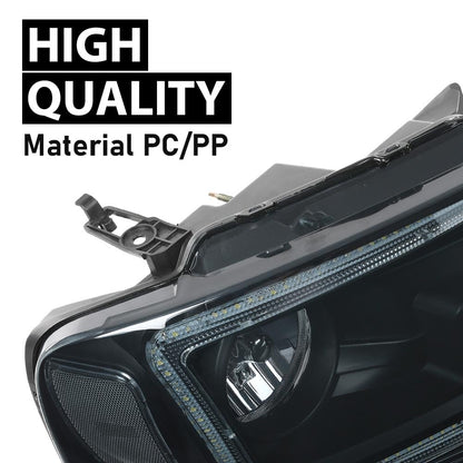 G-PLUS LED DRL Headlights Assembly Fit Ford F150 2004-2008,Fit Lincoln Mark LT 2006-2008, NOT Fit 2004 F150 Heritage/Flareside Beds,Headlamps Smoky Lens Black Housing Clear Reflector,faros delanteros