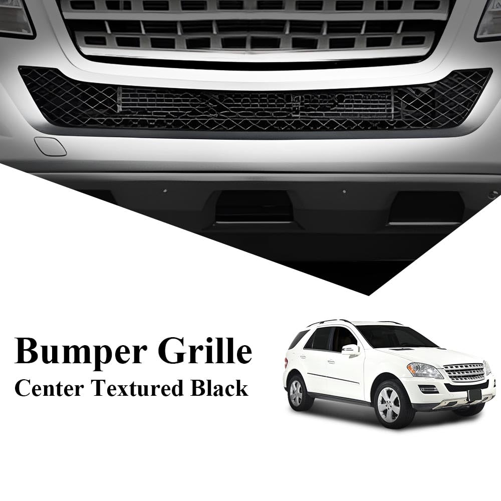 G-PLUS Center Bumper Grille Compatible with ML320 Bluetec 4Matic 2009, Fit ML350 Bluetec/ML450 Hybrid 4Matic2010-2011, Fit ML350 ML550 ML63 AMG Base 2009-2011 1648854123 MB1036133