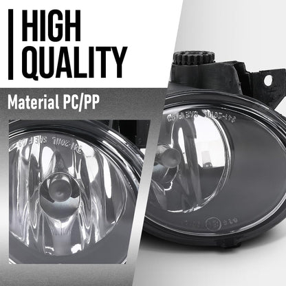 G-PLUS Front Bumper Fog Lights w/Bulb Compatible with VW Beetle 2006 2007 2008 2009 2010 Left & Right Clear Lens Black Housing, 1C0941699E, 1C0941700E