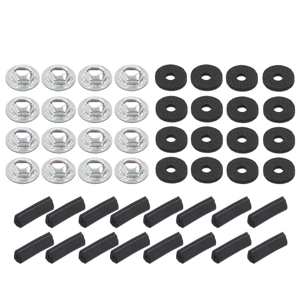 G-PLUS Hood Louver Inserts Compatible with Chevy Camaro Z28 & IROC 1985 1986 1987 1988 1989 1990 Hood Louver Ornament Set Satin Black Finish Left and Right 748557