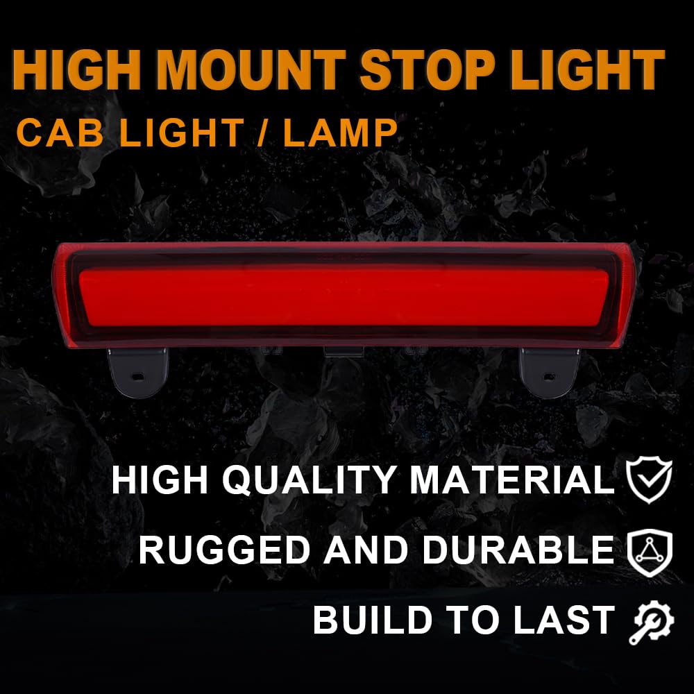 G-PLUS LED Third Brake Cargo Light Compatible With 2000-06 Chevy Suburban Tahoe GMC Yukon(ONLY For Liftgate Rear Doors),3RD Stop Tail Lamps (LED Strip Chrome Housing Red Lens)