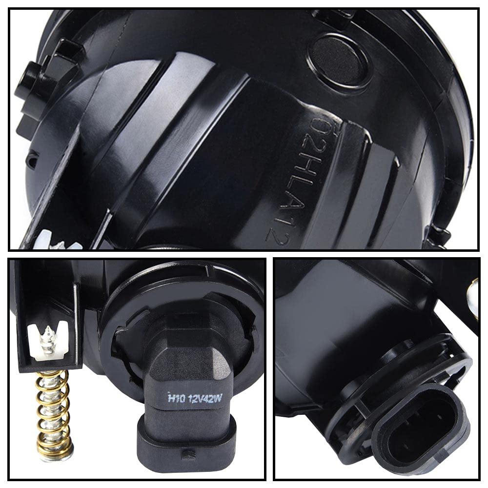 G-PLUS Front Fog Lights W/Bulb Pair Compatible with Ford F150 2006-2010 AL3Z15200A, AL3Z15201A, FO2593220, FO2592220