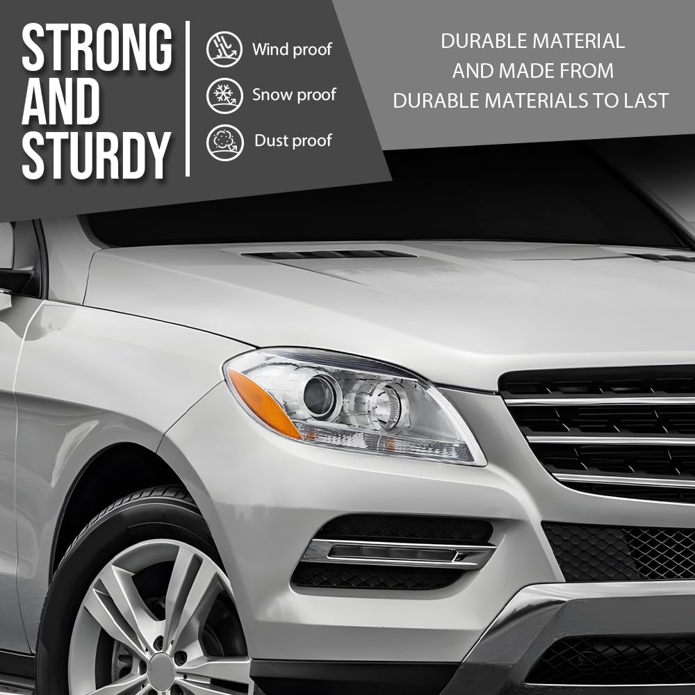 G-PLUS Headlight Lens Cover Compatible with Benz ML-Class W166 ML350 ML400 2011-2015 A1668207359, A1668205559 Left & Right Front Headlamp Lens Cover Clear