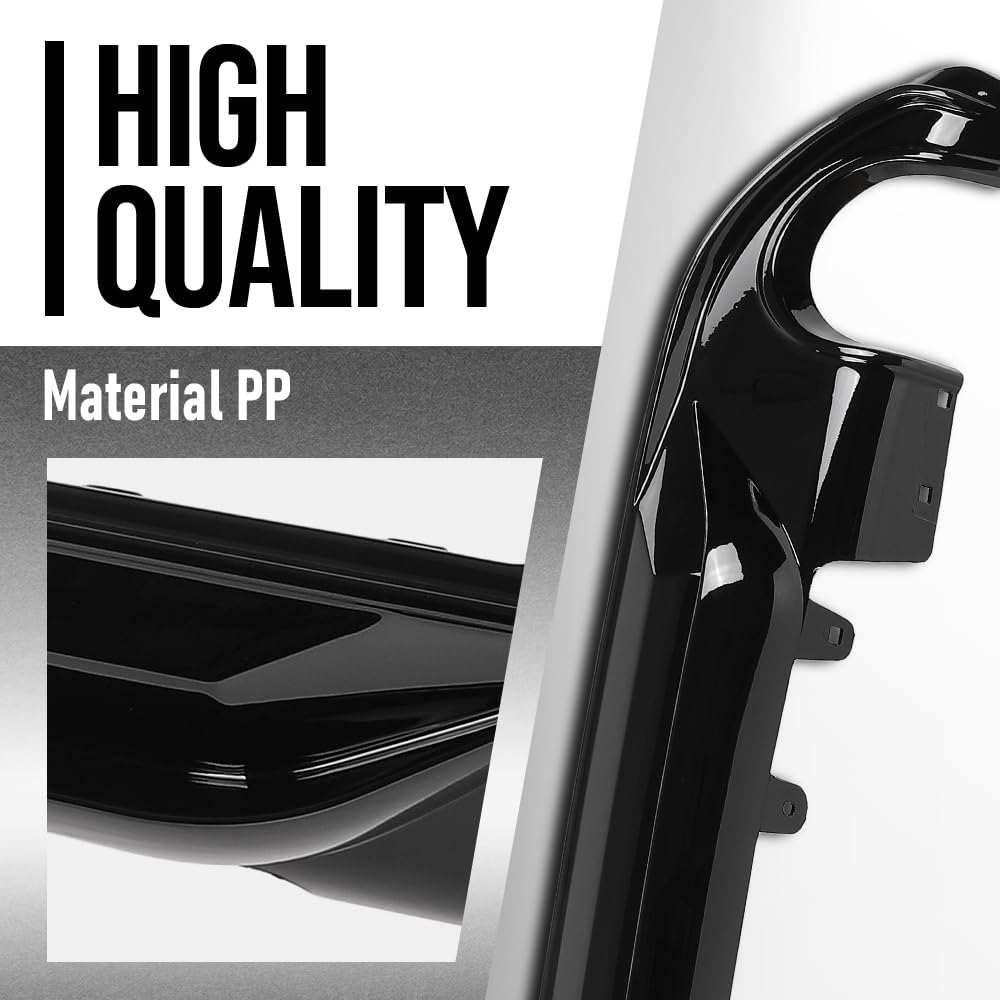 G-PLUS Rear Diffuser Compatible with BMW F48 F49 X1 Base Model 2016 2017 2018 2019 2020 2021, Only Fit Base Model, Not Fit M Sport Rear Bumper Diffuser Lip Gloss Black