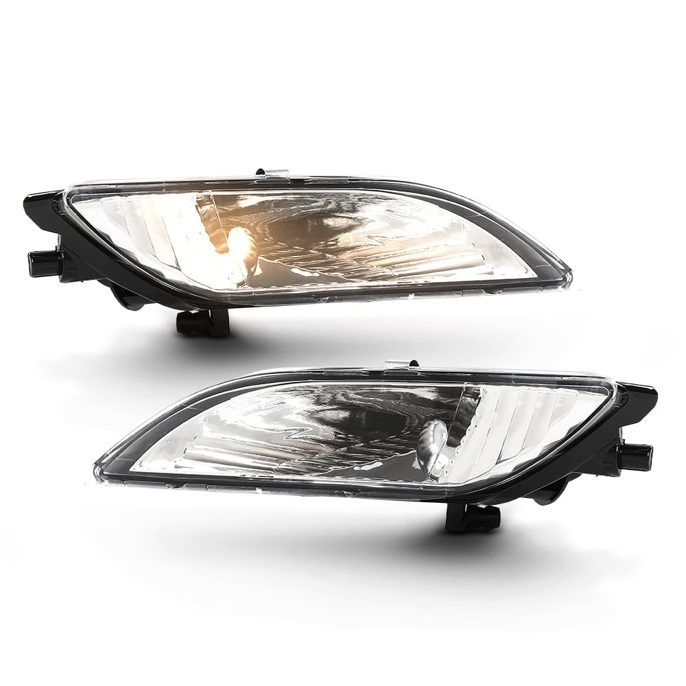 G-PLUS Pair Front Bumper Fog Light Driving Lamp Halogen Compatible with Toyota Sienna 2006 2007 2008 2009 2010 81220AE020, 81210AE020, TO2592122, TO2593122 Clear