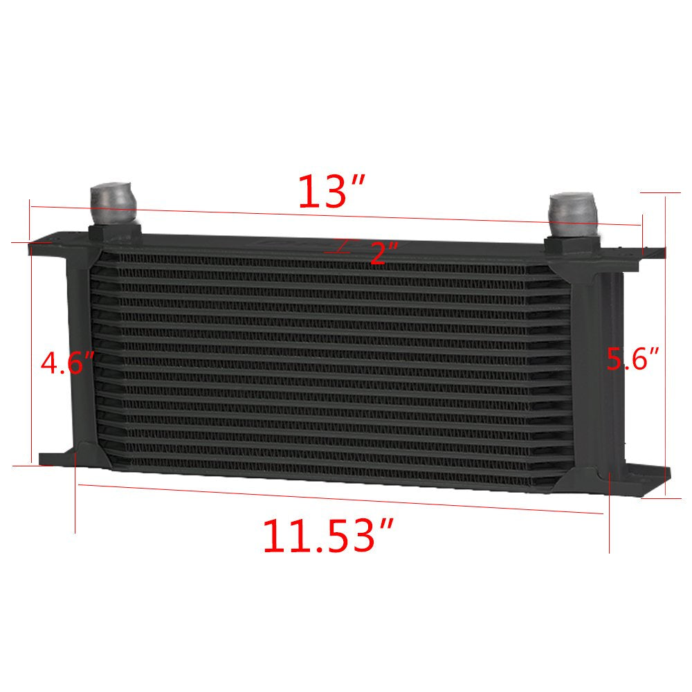 G-PLUS 16 Row Aluminum Transmission Oil Cooler Kit Compatible With BMW N54 Engine Twin Turbo 135 335 3 Series E82 E90 E92 E93 2006-2011