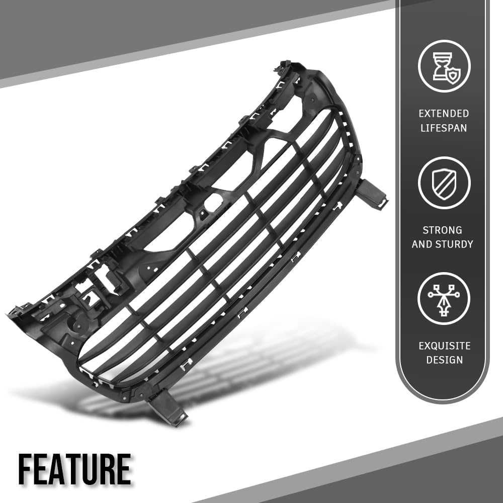 G-PLUS Front Bumper Grille Compatible with Porsche Cayenne 2015 2016 2017 2018 95850568302, 958505683 Black