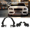 G-PLUS Headlight Mount Bracket Support + Base Plate 4PCS Kit Compatible with Audi A4 / S4 B8 2008-2012 ,Compatible with Audi A4 Allroad 2010-2012