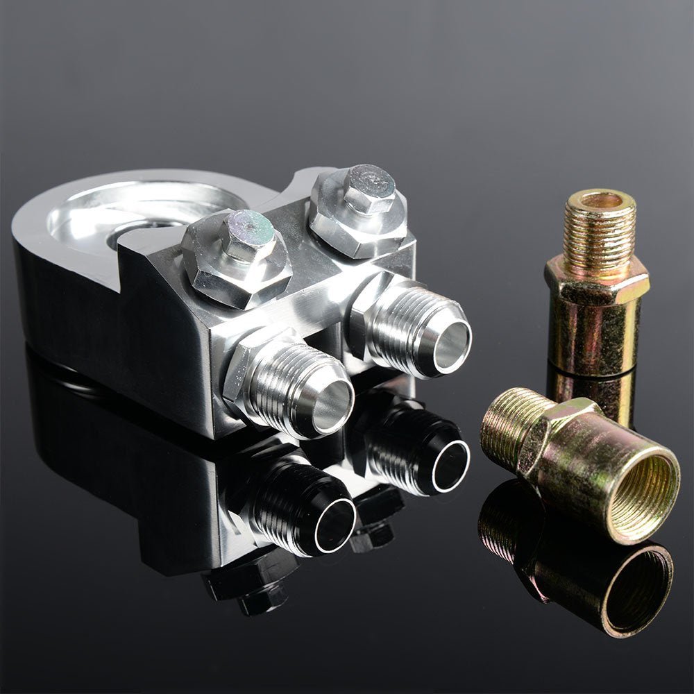 G-PLUS Oil Cooler Kit for Universal AN10 Oil Filter Relocation Side View