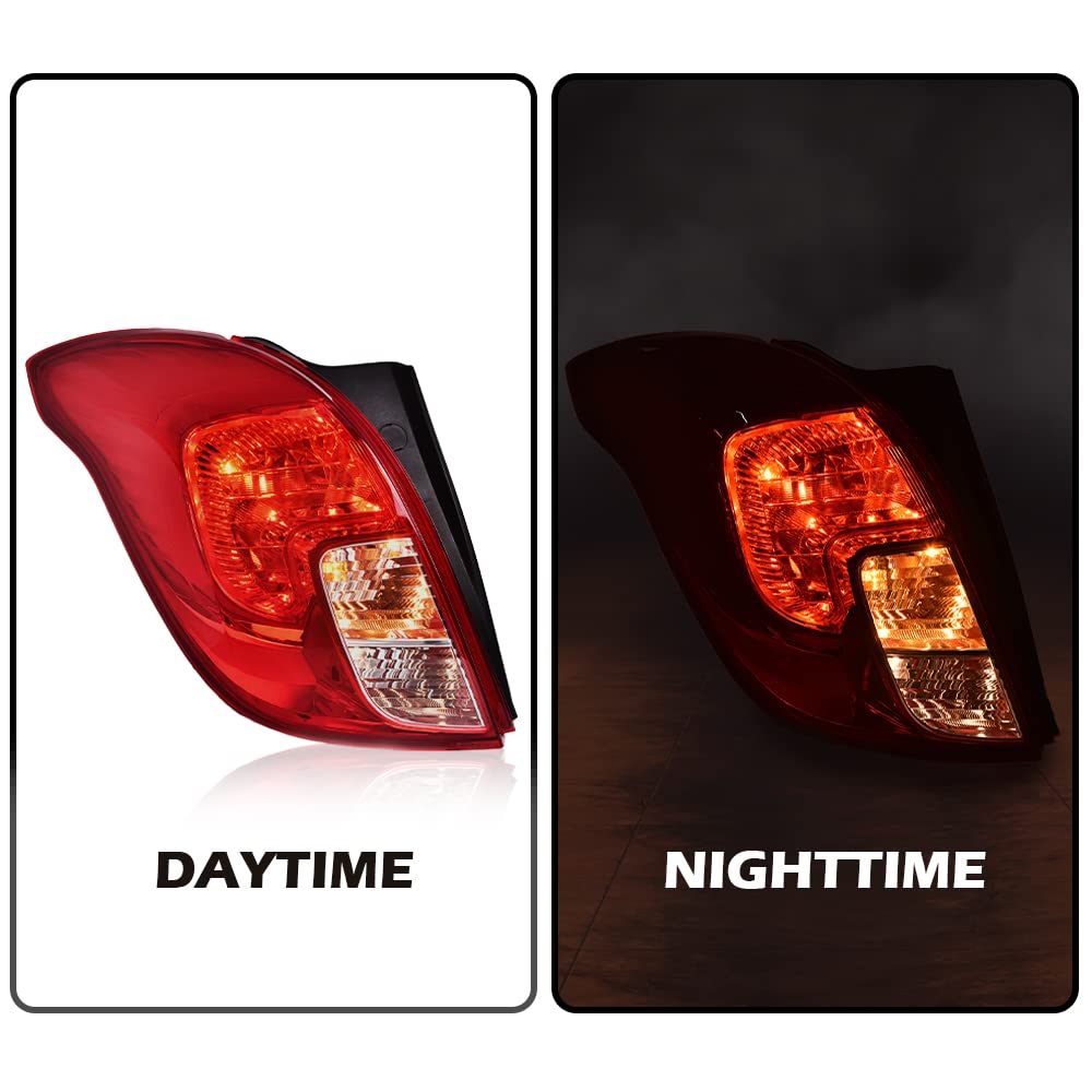 G-PLUS Rear Tail Light, Compatible with Buick Encore 2013-2016 4-Door Sport Utility,Driver Side Only LED Red Lens Chrome Housing Luces Traseras Rear Brake Lamps Assembly