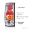 G-PLUS Tail Lights Brake Lamp w/Bulbs Compatible with Toyota Hilux Pickup Truck 1989-1995 8156089166, 8155089166, TO2800105, TO2801105 Clear Lens Chrome Housing LH&RH Luces TraserasAssembly