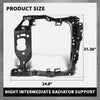 G-PLUS Front Right Side Intermediate Radiator Support Assembly w/ Bracket Compatible with Porsche Macan 2015-2018 95B805594 Direct OE Replacement Black