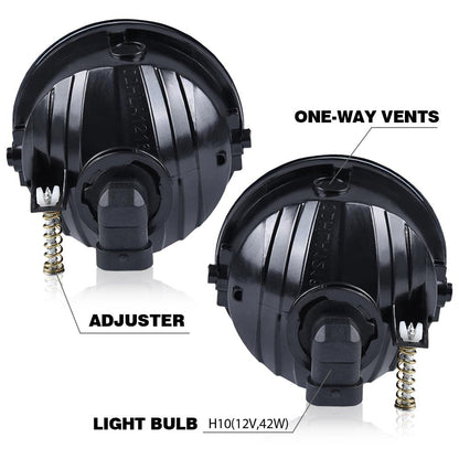 G-PLUS Front Fog Lights W/Bulb Pair Compatible with Ford F150 2006 2007 2008 2009 2010 AL3Z15200A, AL3Z15201A, FO2593220, FO2592220