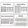 G-PLUS ATV Bolt Screw Kit Set 378 Piece Compatible with Yamaha Banshee 350 YFZ350 1987-2006 Polished Stainless Silver Color Iron