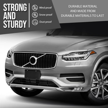G-PLUS Bumper Fog Light Grille Grill Trim Front Left & Right Side Compatible with Volvo XC90 2020-2024 31663514, 31663515 Chrome Black