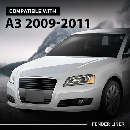 G-PLUS Front Left Fender Liner Inner Assembly, Compatible with Audi A3 2009-2011, Driver Side, 8P0821191D, AU1250108