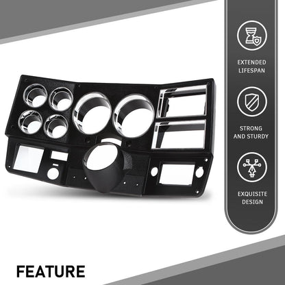 G-PLUS Truck Dash Bezel Panel with A/C Wiper Switch Hole Lower Cover Compatible with Chevy GMC Truck Blazer Suburban 1981-1983 Black 14023004