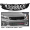 G-PLUS Front Upper Bumper Grille Grill Chrome & Black Compatible with Kia Forte5 Hatchback EX LX 2017 2018 86350-A7810, 86350A7810, 86350A7830, 86350-A7830