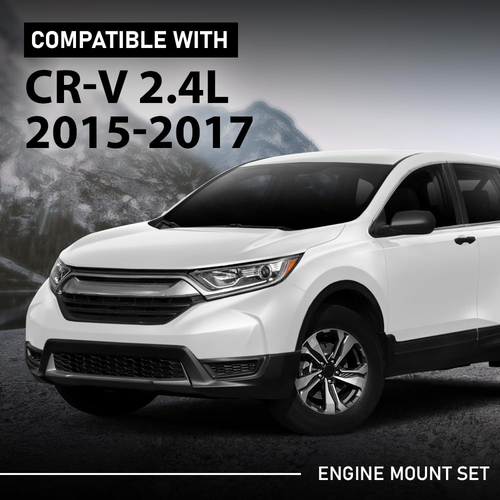 G-PLUS Engine Mount Set Compatible with Honda CR-V 2015-2017 2.4L Engine Automatic Transmission A65081, A65053 Motor Mount Kit 5pcs