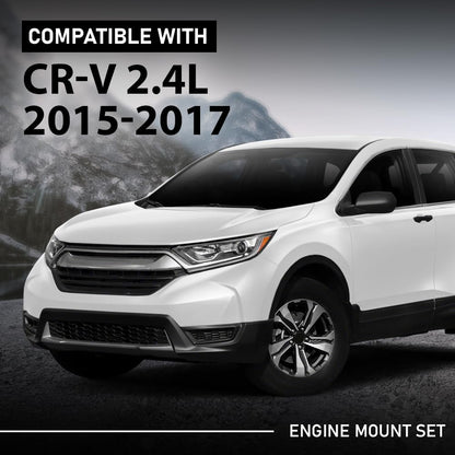 G-PLUS Engine Mount Set Compatible with Honda CR-V 2015-2017 2.4L Engine Automatic Transmission A65081, A65053 Motor Mount Kit 5pcs
