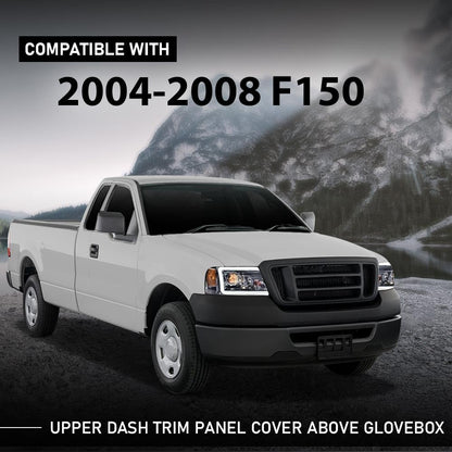 G-PLUS Dash Trim Panel Cover Right Passenger Upper Above Glovebox Gray Compatible with Ford F150 2004-2008