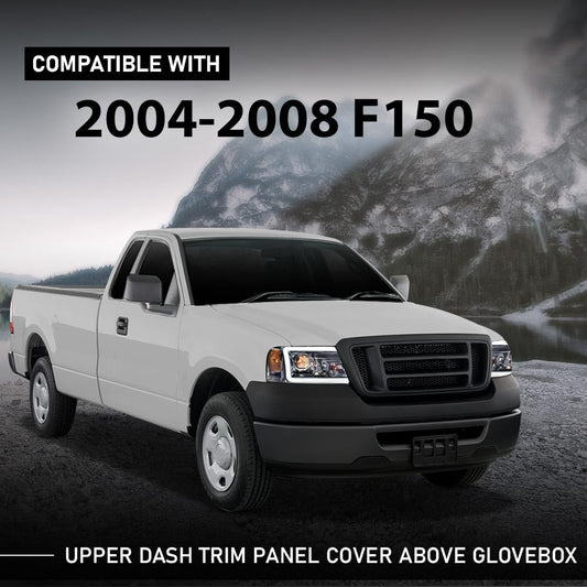 G-PLUS Dash Trim Panel Cover Right Passenger Upper Above Glovebox Gray Compatible with Ford F150 2004-2008