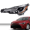 G-PLUS Headlight LED Compatible with Toyota Corolla L LE 2020 2021 DRL Left Diver Side Headlamp Clear Lens Chrome Housing Amber Reflector Bumper Headlamps,faros delanteros